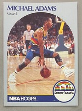 1990 NBA HOOPS MICHAEL ADAMS Denver Nuggets CARD #91