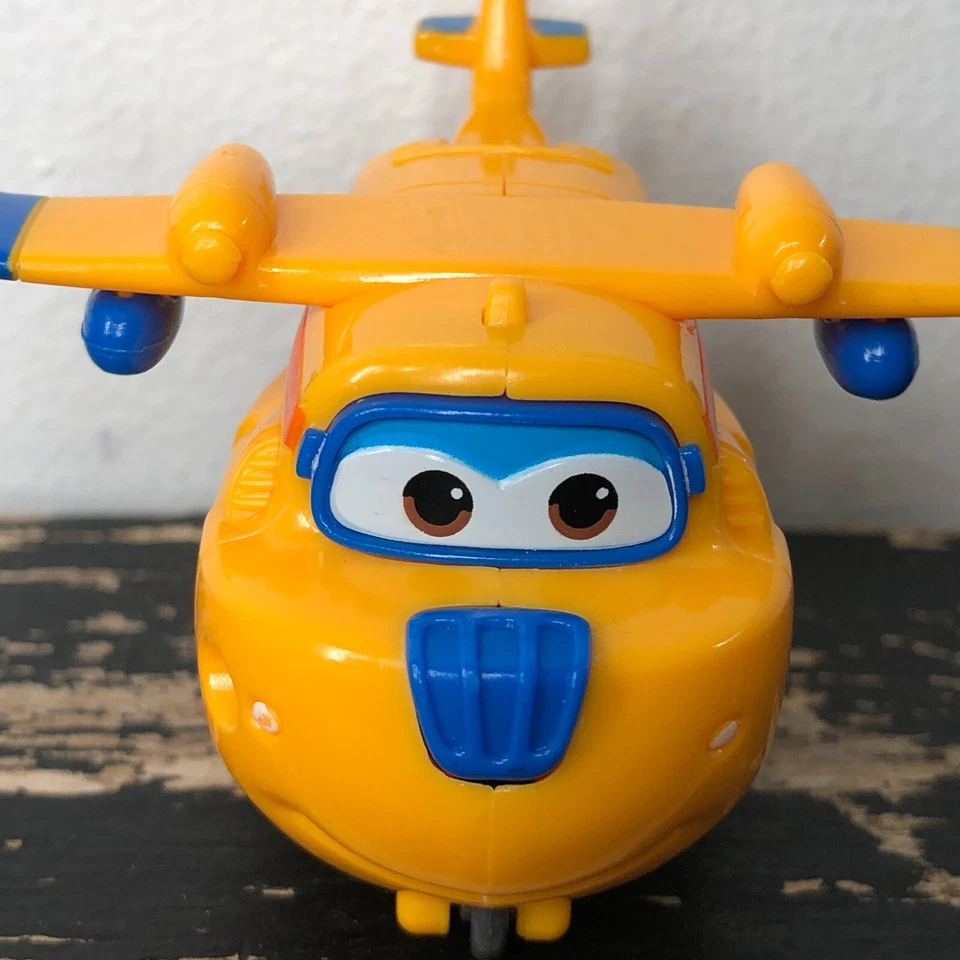 Super Wings Toys Donnie Transform A Bot Transformer Avión Vehículo Coleccionable 2" Foto 2 de 4