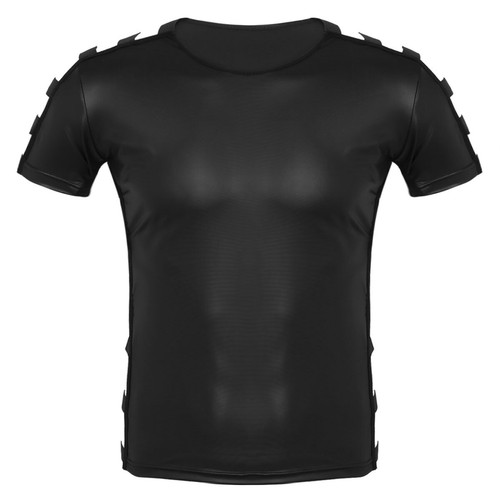 DE* Herren Kunstleder Unterhemd Tank Top Slim Muskelshirt Fitness Weste Clubwear - Bild 53 von 93
