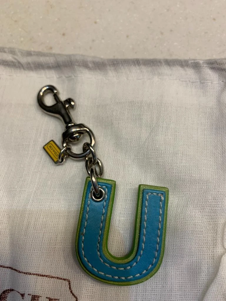 Coach initial keychain sale