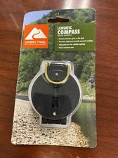 OZARK TRAIL LENSATIC COMPASS, GLOW IN THE DARK, 5093 BLACK NEW