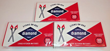 3 BOXES Diamond Strike On Box LG Matches, Vintage Box 300 per box, 900 Total