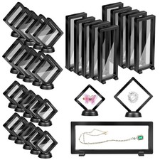 30 Pack 3D Floating Display Stand Floating Frame Display Case Coin Display Ho...