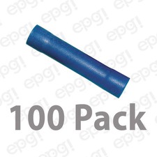 BUTT CONNECTOR TERMINAL VINYL BLUE 16-14 GAUGE 201-100PK
