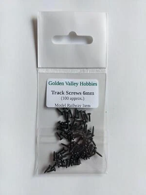 Track screws OO gauge 6mm long (x100) GVH GVSCREWS6
