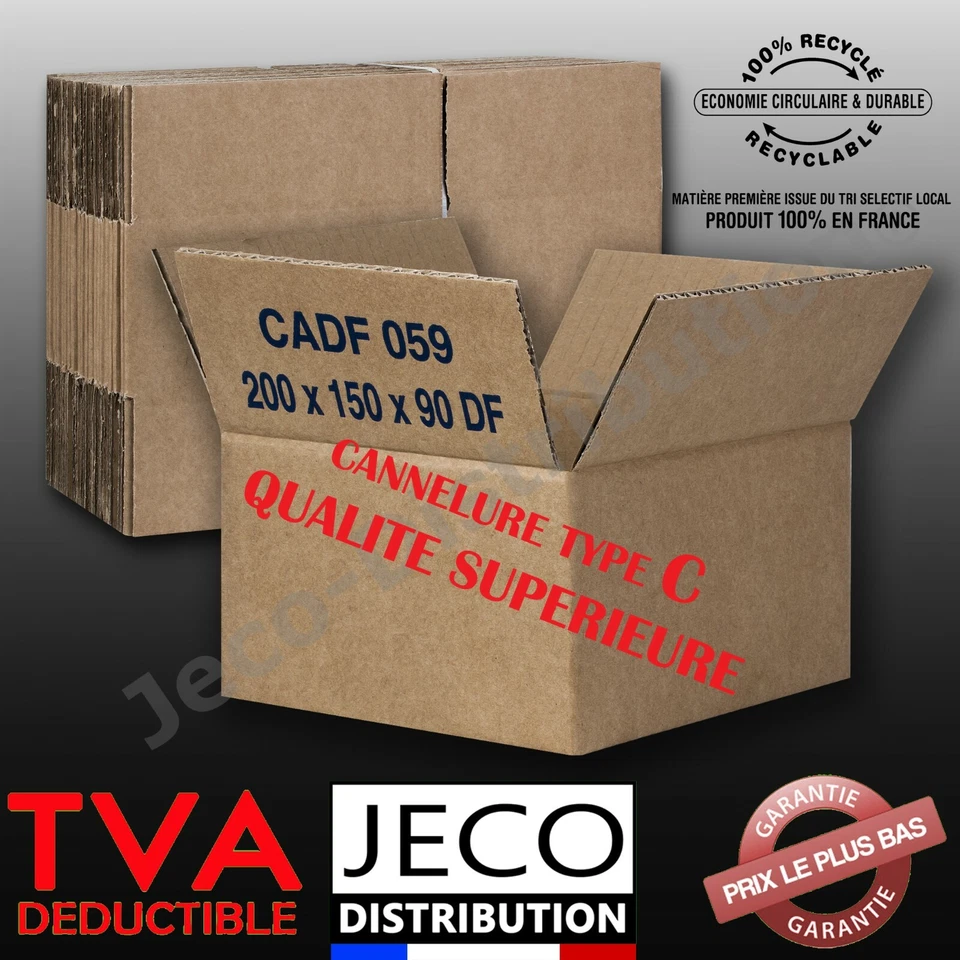 Cartons Caisse Emballage Déménagement Expédition Simple Cannelure lot 25 tailles - Photo 1/1