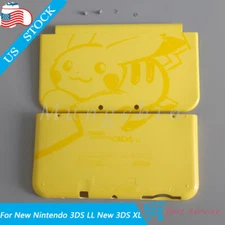 For New Nintendo 3DS LL 3DS XL Pikachu A+E Cover Shell Housing Front Back Case