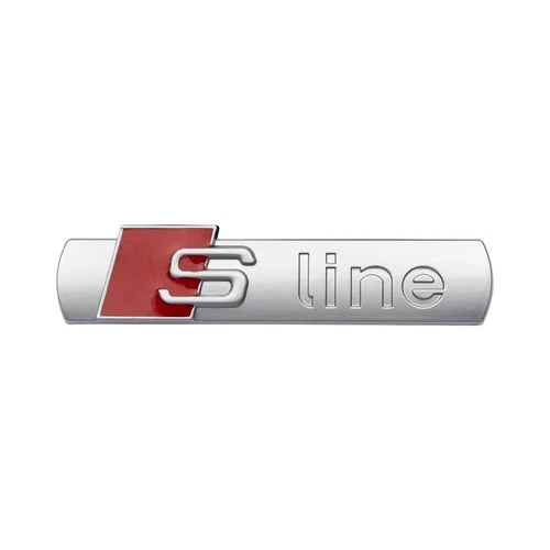 2x Audi S-Line emblema negro brillo logotipo guardabarros lado S Line inscripción Sline - Imagen 5 de 10