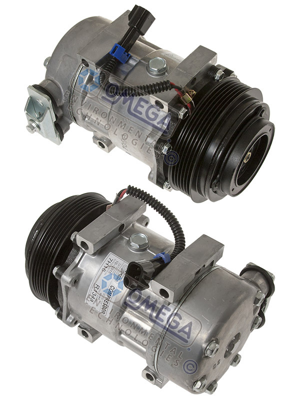 A/C AC Compressor Replaces: Sanden 4080 4377, Peterbilt F696003121