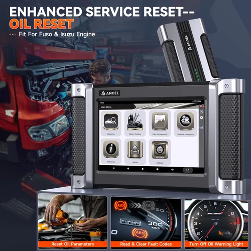 ANCEL HD8000 Diesel Heavy Duty Truck OBD2 Scanner DPF Regen HD Diagnostic Tool - Picture 7 of 18