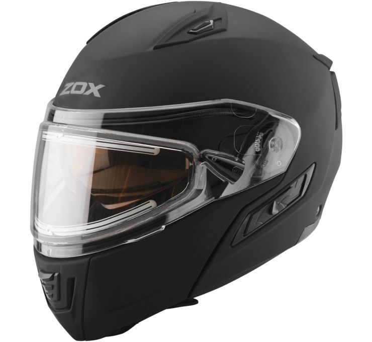 Zox Condor SVS Matte Black Modular Snow Helmet w/ Electric Shield Adult SM