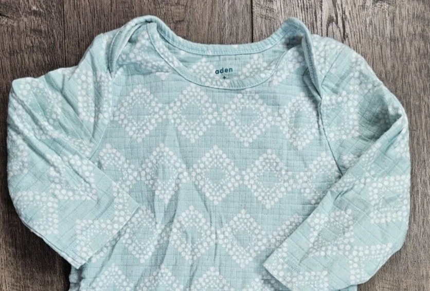 Одежда для девочки мальчика Aden & Anais 6-9 месяцев светло-синий дизайн наряд - Изображение 2 из 3