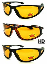 POLARIZED NIGHT DRIVE SUN GLASSES YELLOW LENS 100 UV400