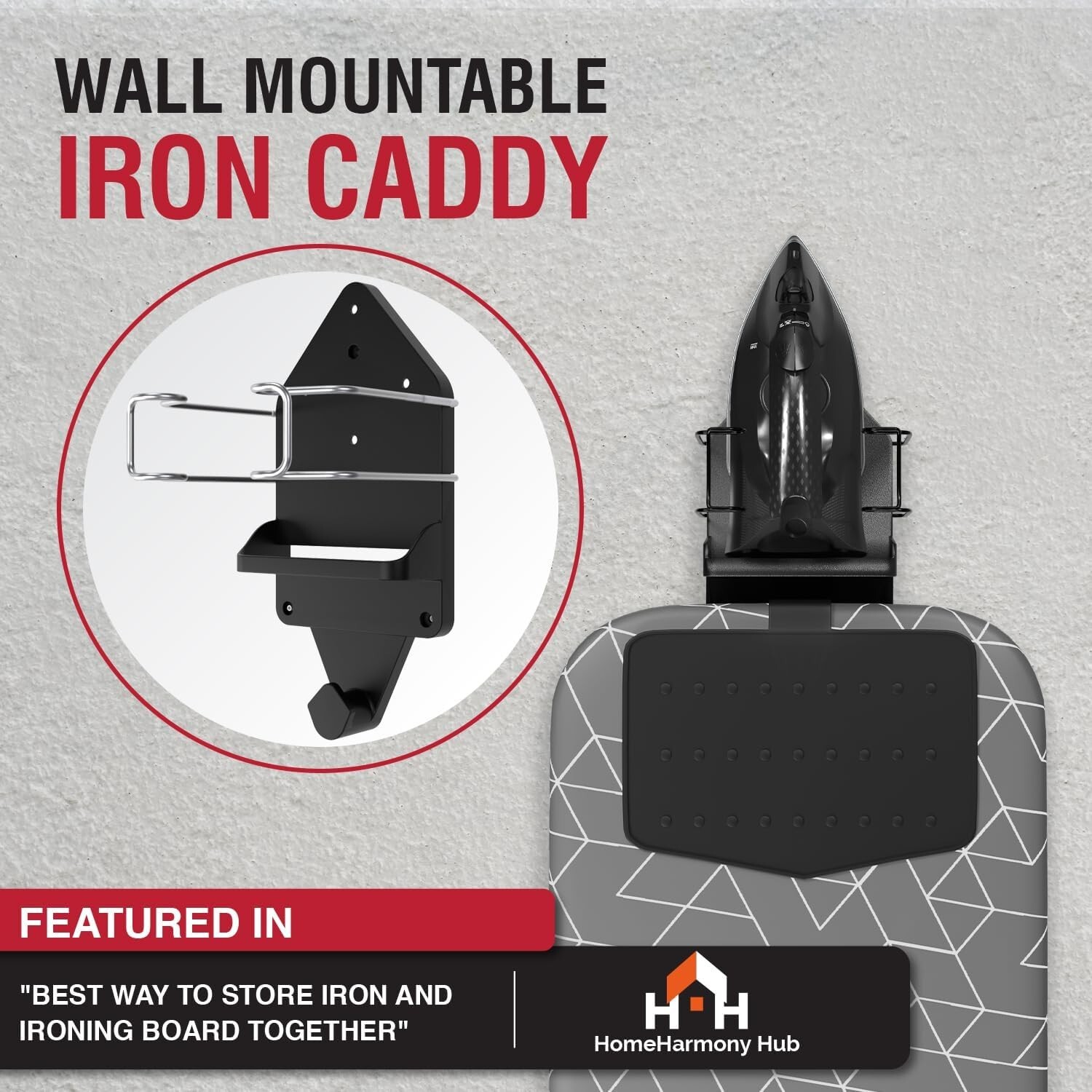 D-Crease+ Full Metal Ironing Board 48" X 13" with holder