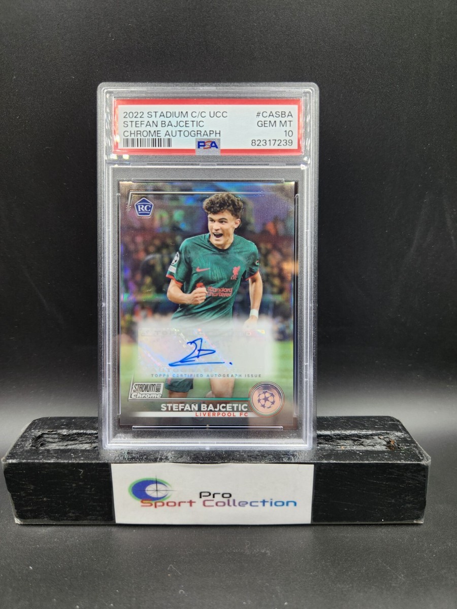 2022-23 TOPPS CHROME STADIUM UEFA STEFAN BAJCETIC ROOKIE AUTO 