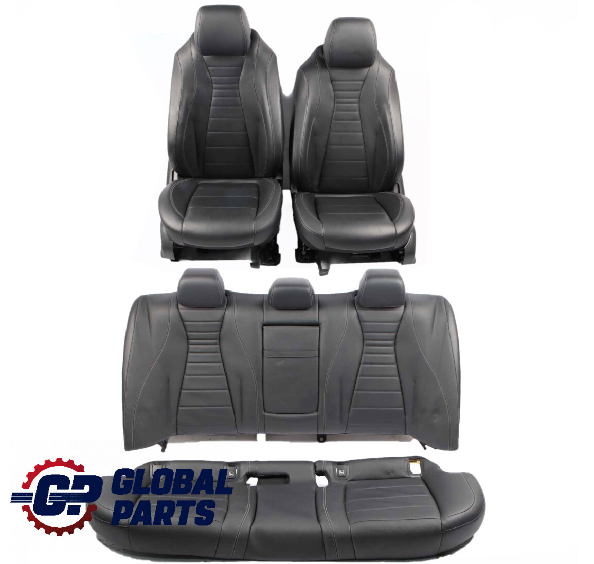 Seats Mercedes W213 Saloon Leather Heated Black Front Rear Seat Set eBay