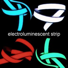 24 1" electroluminescent strip 12 v EL inverter car adapter red white blue green