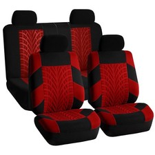 Universal Seat Covers For Auto Car Suv Van Red Black Full Interior Set