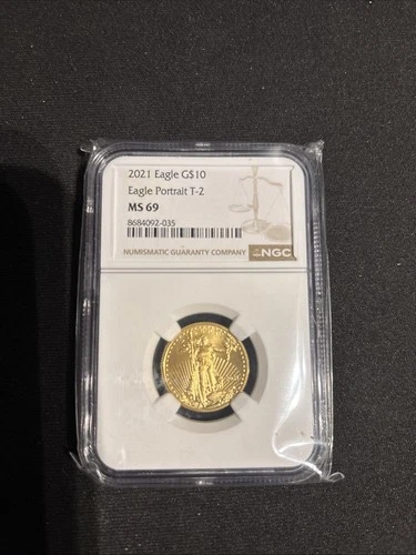 2021 Gold Eagle $10 1/4oz NGC MS69. Gold