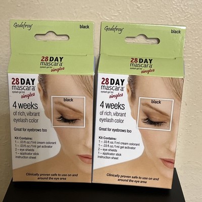 Godefroy 28 Day Mascara Eyelash Tint Kit (Black) Singles app 2 pack