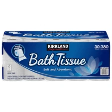 Kirkland Signature Bath Tissue 2-Ply 380 Sheets Per Roll 30 Count Bulk Pack
