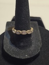 Vtg 'JUDITH RIPKA' Sterling Silver Gold Vermil CZ Ring Size 7 Made In Vietnam