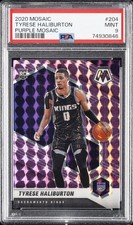 2020 PANINI MOSAIC PURPLE MOSAIC #204 TYRESE HALIBURTON 4/49 PSA 9