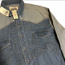 Levi's Men's Silver Tab Long Sleeve Denim Shirt Vintage Rare Size L NOS w/ Tags