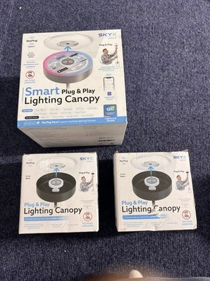 Lot of 3: SKYX sky plug smart canopy and 2 lighting canopy model 5912 5524