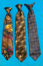 Clip on ties for men. Assorted colors. 17"-18" in length.