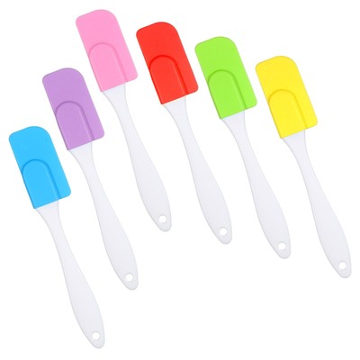 6 PCS Mini Silicone Spatula Set Premium Heat Resistant Rubber Kitchen Baking