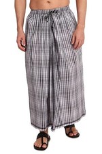 Elastic Premium Men Lungi Dhoti with Dual Packet Pack of 1 Black