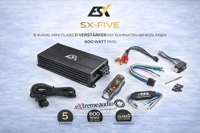 ESX SX-FIVE 5-Kanal MINI Class D Verstärker mit kompakten Abmessungen 600 WRMS - Bild 1 von 4