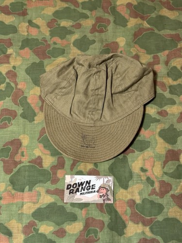 NOS Vintage WWII U.S. Army Air Force A3 Mechanic HBT Cap Size 7 1/4