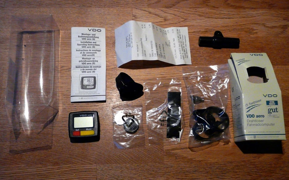 Ciclocomputer VDO aero 2, nuovo in scatola originale con ricevuta 1997, vintage d'epoca - Immagine 2 di 4