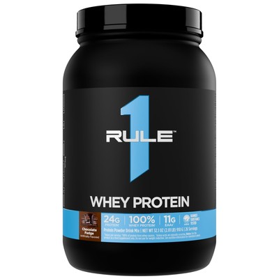 Rule One Proteins, R1 Whey Blend-Chocolate Fudge, 24g Fast-Acting Protein