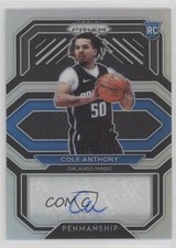 2020-21 Panini Prizm Rookie Penmanship Silver Cole Anthony #RP-CAN Auto 1o8k
