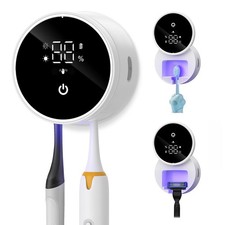 Upgraded UV Toothbrush Cleaner Holder Wall Mounted, Razor Toothbrush Holder f...
