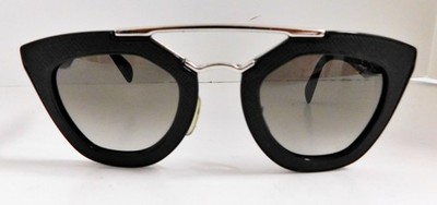 PRADA 14S‎ Cinema ORNATE SAFFIANO LEATHER PR14SS Black Sunglasses Triangle Logo PRADA 14S Cinema ORNATE SAFFIANO LEATHER PR14SS Black  main image 2