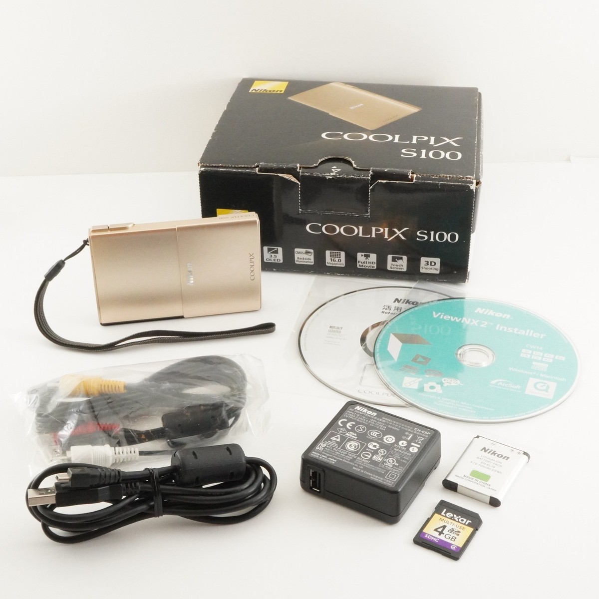 Nikon COOLPIX S100 コンパクトデジタルカメラ ゴールド Amazon | Nikon デジタルカメラ COOLPIX (クールピクス) S100