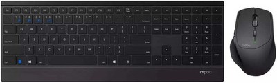 Rapoo Bluetooth Wireless Ultra-Slim Desktop Set Tastatur/Maus Schwarz 9500M UK