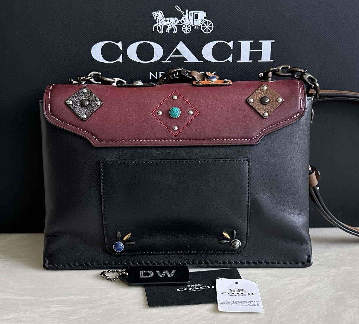 COACH ウエストバッグ レザー 黒・茶・グレー NWT Coach Tabby Shoulder Bag 26 Pewter/1941 Saddle 79334 | eBay