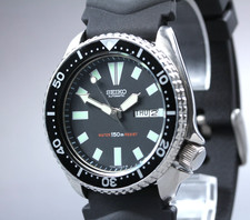 Raro! Orologio Uomo Automatico Vintage [N MINT] Seiko 6309-7290 Nero Diver...