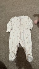 Next Strawberry Print Baby Grow/ Sleepsuit Size 3-6 Months