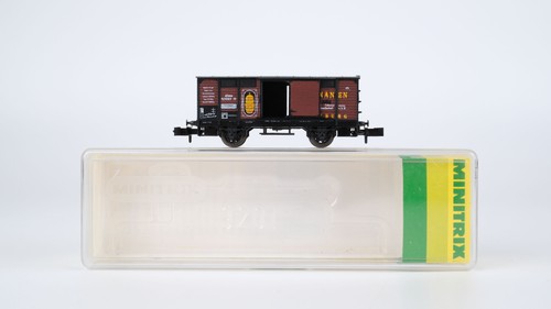 Minitrix N 13645 Gedeckter Güterwagen Bananen Gm K.P.E.V. | Condition: Gebraucht