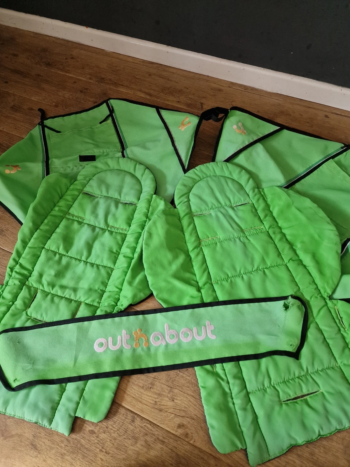 Out N About Double Fabrics. V2,v3,v4 green with seat liners