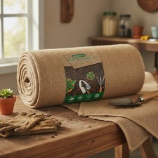 Burlap Fabric Roll 40" x 5 Feet Durable Jute for Outdoor Protection Decor