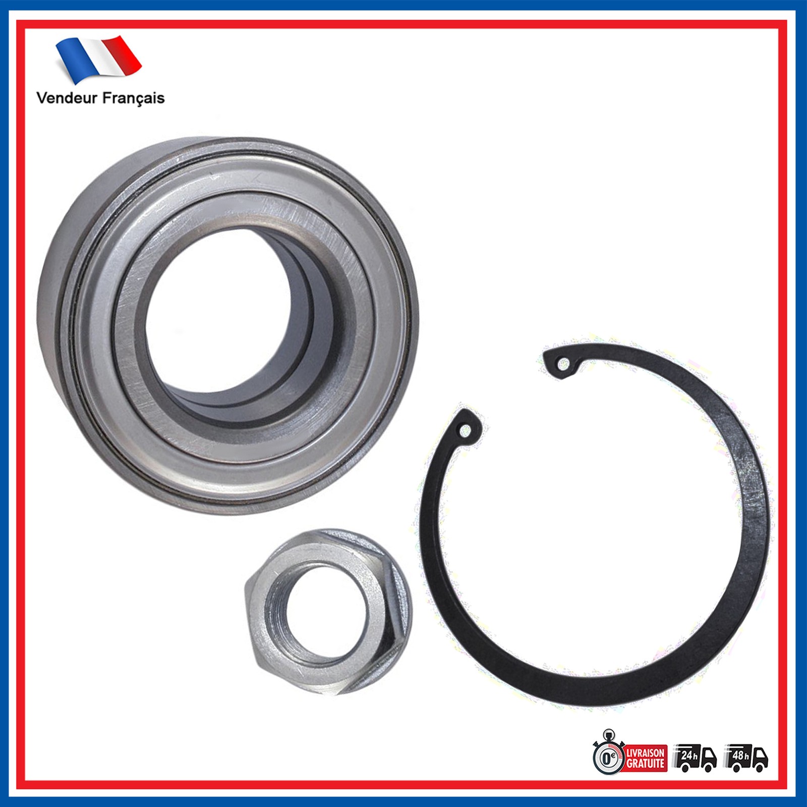 Roulement de roue avant pour Berlingo et 207, pièce auto en acier Ø 72mm réf 335097