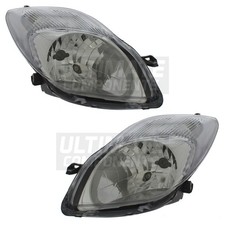 Headlights Fits Toyota Yaris Hatchback 2008-2012 Headlamps Drivers & Passenger