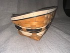 Longaberger 2009 Khaki Stripe Keeper Basket Liner and Protector - Black — photo 5